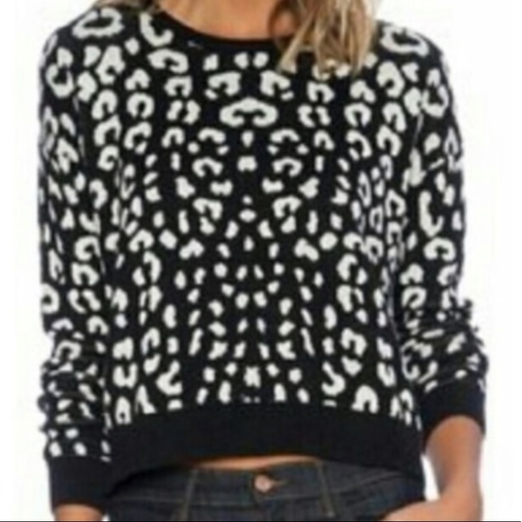 C&C California leopard print knit sweater with back zipper - Picture 7 of 7